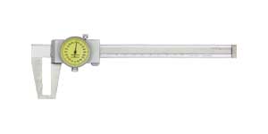 Dial Caliper with Flat Measuring Points for Outside Grooves